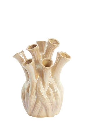 Light & Living Keramieken Vaas Lyset d20h24.5cm Bruin - afbeelding 1