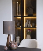 Light & Living Lampenkap cilinder 25-25-27 cm BRANFO linnen donker bruin - afbeelding 2