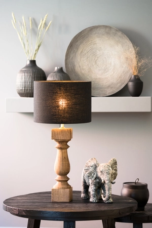 Light & Living Lampenkap cilinder 30-30-21 cm LIVIGNO zwart - afbeelding 4
