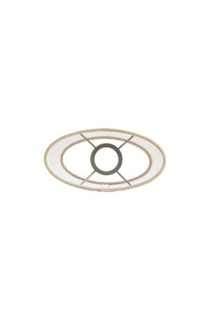 Light & Living Lampenkap ellips slim high 21-17,5-23 cm LIVIGNO natural - afbeelding 4