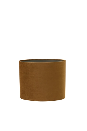 Light & Living Lampenkap ovaal recht smal 30-15-25 cm VELOURS cognac - afbeelding 1