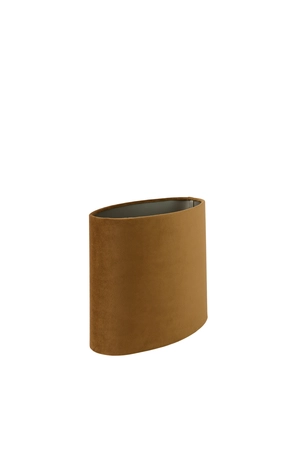 Light & Living Lampenkap ovaal recht smal 30-15-25 cm VELOURS cognac - afbeelding 2
