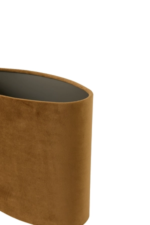Light & Living Lampenkap ovaal recht smal 30-15-25 cm VELOURS cognac - afbeelding 4