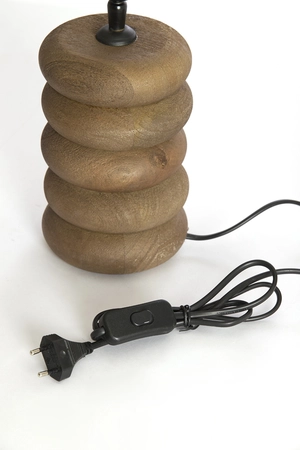 Light & Living Lampvoet Ø12x21 cm BUDONGO hout grijs-donker bruin - afbeelding 3