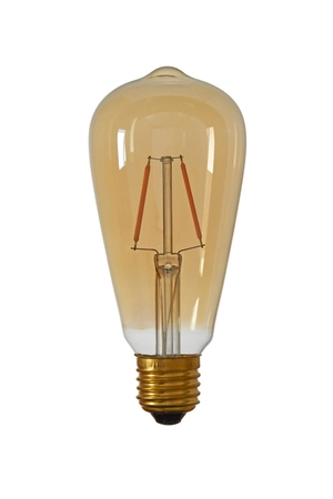 Light & Living LED hoekig Ø6,5x14,5 cm LIGHT 2W amber E27 dimbaar - afbeelding 1