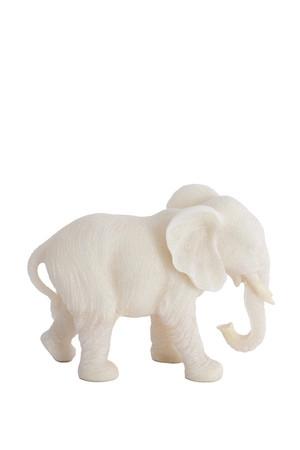 Light & Living Ornament Gajah L26B11H18cm Wit - afbeelding 1