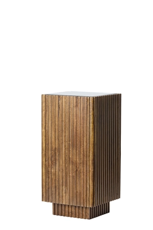 Light & Living Pillar 30x30x60 cm GATURA wood dark brown+glass brown - afbeelding 1