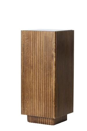 Light & Living Pillar 35x35x80 cm GATURA wood dark brown+glass brown - afbeelding 1