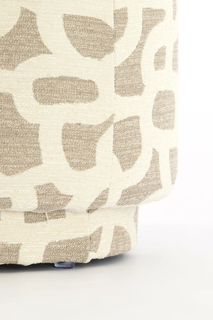 Light & Living Pouf Ø40x44 cm DAVONTE taupe+beige - afbeelding 3