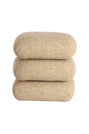 Light & Living Pouf 44,5x44,5x44,5 cm LAURIE light grey-cream - afbeelding 2