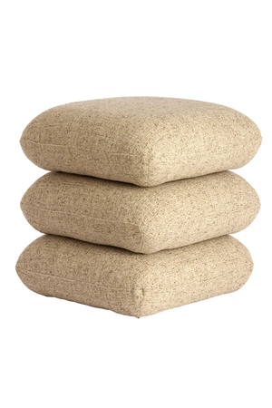 Light & Living Pouf 44,5x44,5x44,5 cm LAURIE light grey-cream - afbeelding 3