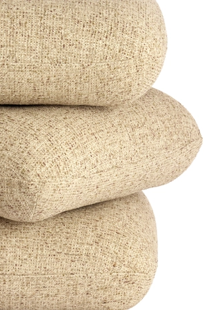 Light & Living Pouf 44,5x44,5x44,5 cm LAURIE light grey-cream - afbeelding 5