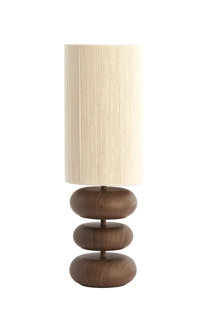Light & Living Table lamp Ø22x67,5 cm DANIALO wood print d brown+rope cream - afbeelding 1