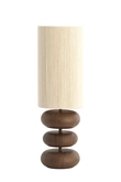 Light & Living Table lamp Ø22x67,5 cm DANIALO wood print d brown+rope cream