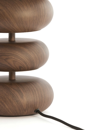 Light & Living Table lamp Ø22x67,5 cm DANIALO wood print d brown+rope cream - afbeelding 3