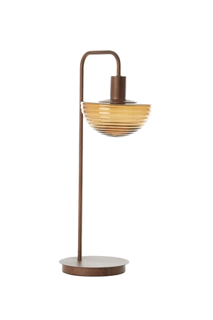 Light & Living Table lamp 30x20x61 cm BAYLIE wood print d brown+brown glass - afbeelding 2