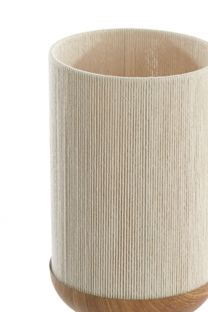 Light & Living Tafellamp Ø22,5x50 cm DANIA hout print naturel+touw crème - afbeelding 2