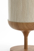Light & Living Tafellamp Ø22,5x50 cm DANIA hout print naturel+touw crème - afbeelding 3