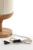 Light & Living Tafellamp Ø22,5x50 cm DANIA hout print naturel+touw crème - afbeelding 6