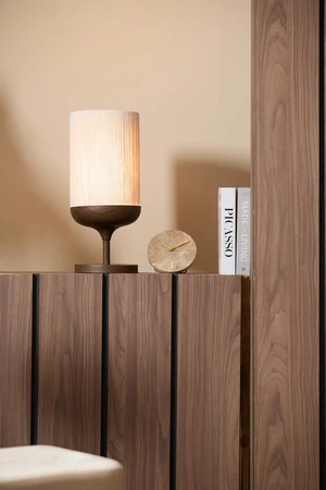 Light & Living Tafellamp D22.5x50cm DANIA hout crème - afbeelding 4