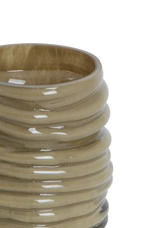 Light & Living Tealight Ø10x9 cm MILYAN glass milky olive green - afbeelding 2