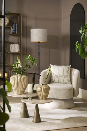 Light & Living Vase deco Ø26x40 cm VECHHIA ceramics light brown - afbeelding 4