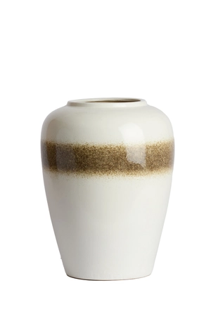 Light & Living Vase deco Ø40x52 cm VALERIA ceramics cream+brown - afbeelding 1
