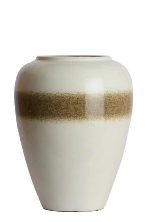 Light & Living Vase deco Ø50x64 cm VALERIA ceramics cream+brown - afbeelding 1