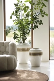 Light & Living Vase deco Ø50x64 cm VALERIA ceramics cream+brown - afbeelding 4