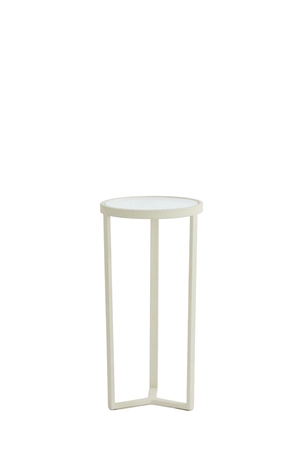 Light & Living Zuil RETIRO Clear Rib Glass Ø30x60,5 cm Crème - afbeelding 1