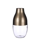 Lioni vaas glas goud antiek - h33xd17,5cm