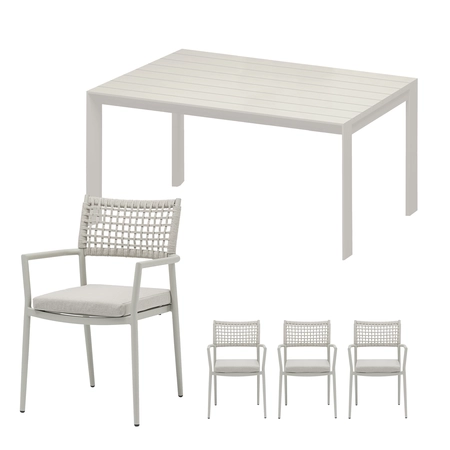 Liv diningset zand voor 4 personen - afbeelding 1