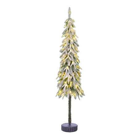 Lodge kerstboom groen frosted warm wit 120L 521 TIPS en timer - h215xd60cm