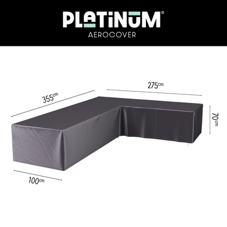 Lounge cover L 355x275x100xH70 Right Anthracite - afbeelding 1