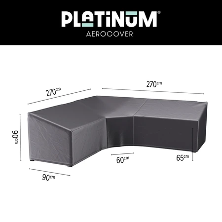 Lounge cover L/Trapeze 270x270x90xH65/90 HB Anthracite - afbeelding 1