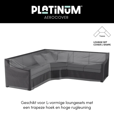 Lounge cover L/Trapeze 270x270x90xH65/90 HB Anthracite - afbeelding 2