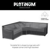 Lounge cover L/Trapeze 270x270x90xH65/90 HB Anthracite - afbeelding 3
