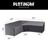 Lounge cover L/Trapeze 300x300x90xH65/90 HB Anthracite
