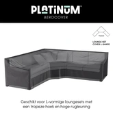 Lounge cover L/Trapeze 300x300x90xH65/90 HB Anthracite - afbeelding 2