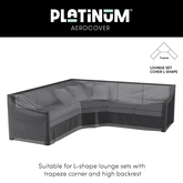 Lounge cover L/Trapeze 300x300x90xH65/90 HB Anthracite - afbeelding 3