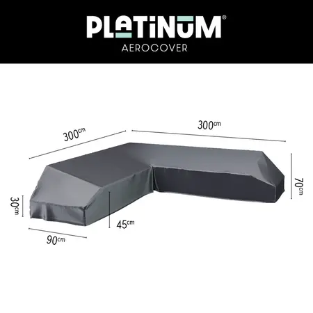 Lounge platform cover 300x300x90xH30/45/70 Anthracite - afbeelding 1