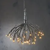 Luca Lighting kersthanger Dandelion zwart met wit verlichting D 45 H 32 cm - afbeelding 2