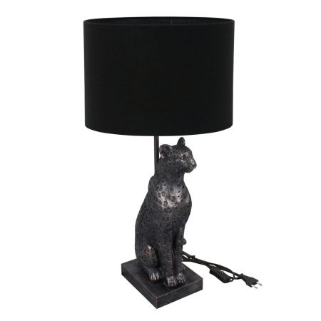 Luipaard lamp met kap H54cm - afbeelding 1