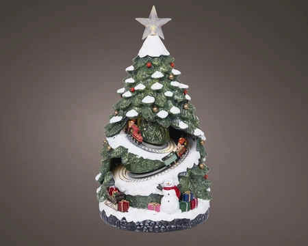Lumineo LED kerstboom met trein D 20 x H 38,9 cm