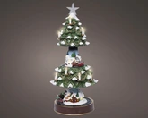 Lumineo LED kerstboom met trein D 24,5 x H 49 cm