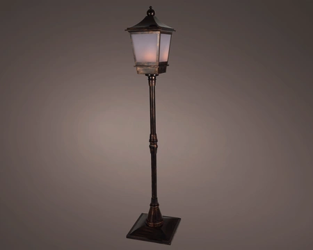 Lumineo LED staande buitenlantaarn antique brass B 37,5 x H 185 cm