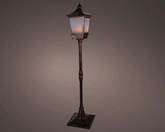 Lumineo LED staande buitenlantaarn antique brass B 37,5 x H 185 cm