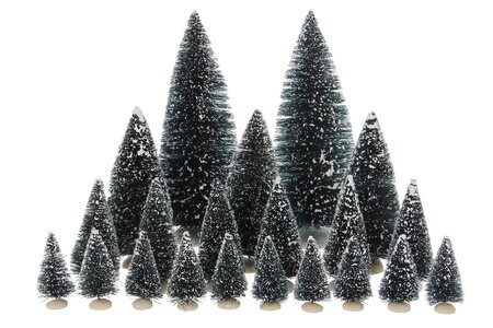 Luville Bristle bomen diverse soorten (21 stuks) - Ø 8 x H 22 cm