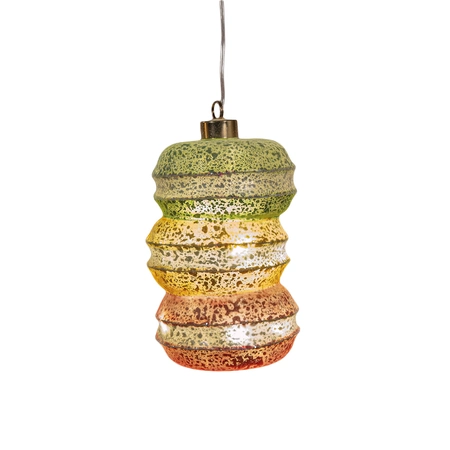 Macarons led glas 16x10cm multi