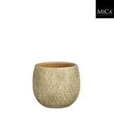 Madeira pot rond creme - h16xd16cm